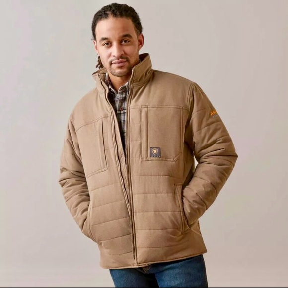 NWT Ariat Rebar Valiant Stretch Canvas Water Resistant Insulated Jacket - Size L - Picture 10 of 11